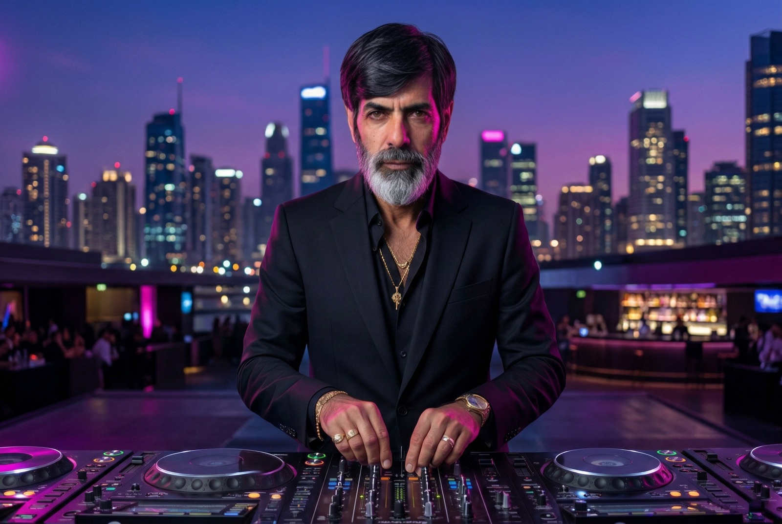 DJ JOSEPH מאחורי עמדת DJ